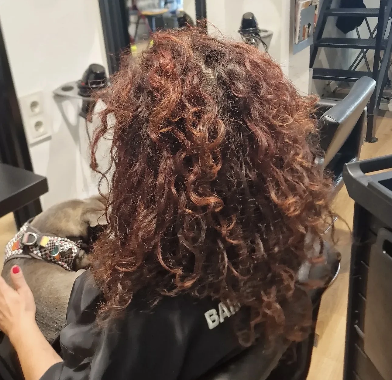 Después: rizos con mechas